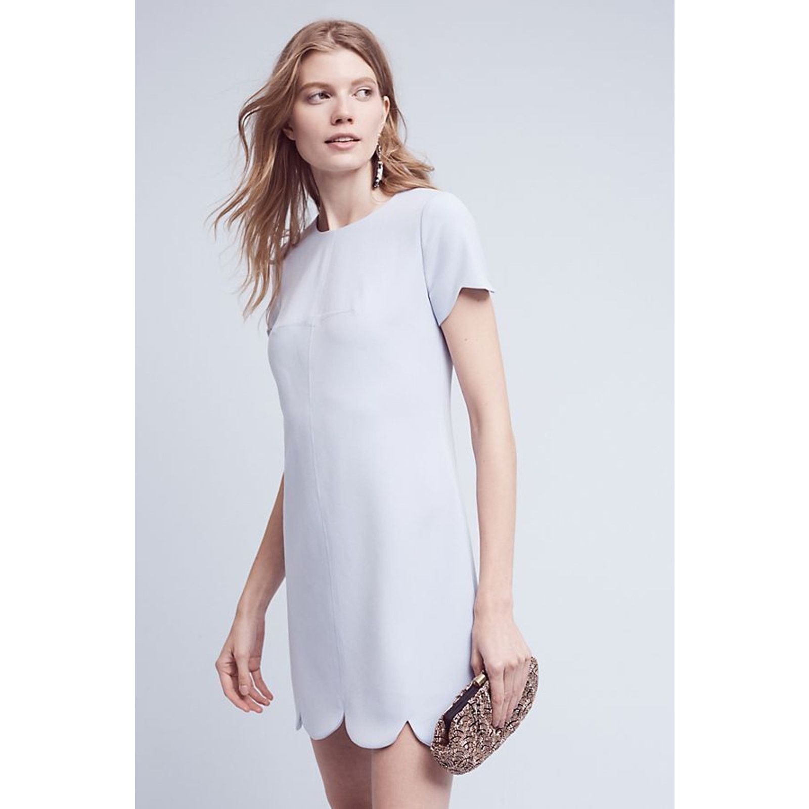 Anthropologie New Anthropologie Ruenna Scalloped Mini Dress by Shoshanna 2 Size XS / US 0-2 / IT 36-38 - 1 Thumbnail