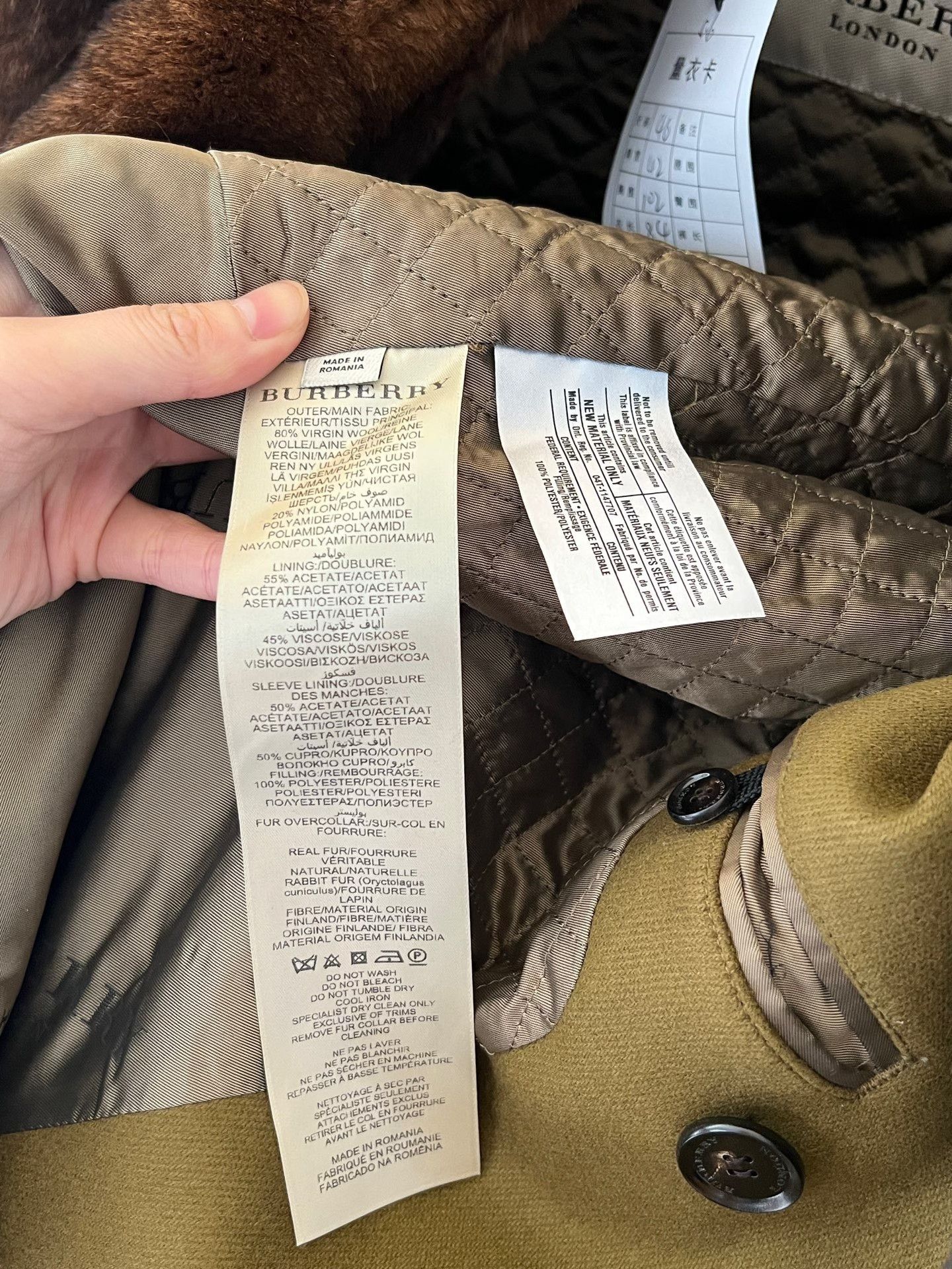 Burberry Burberry Fur Collar Coat Size US S / EU 44-46 / 1 - 5 Thumbnail