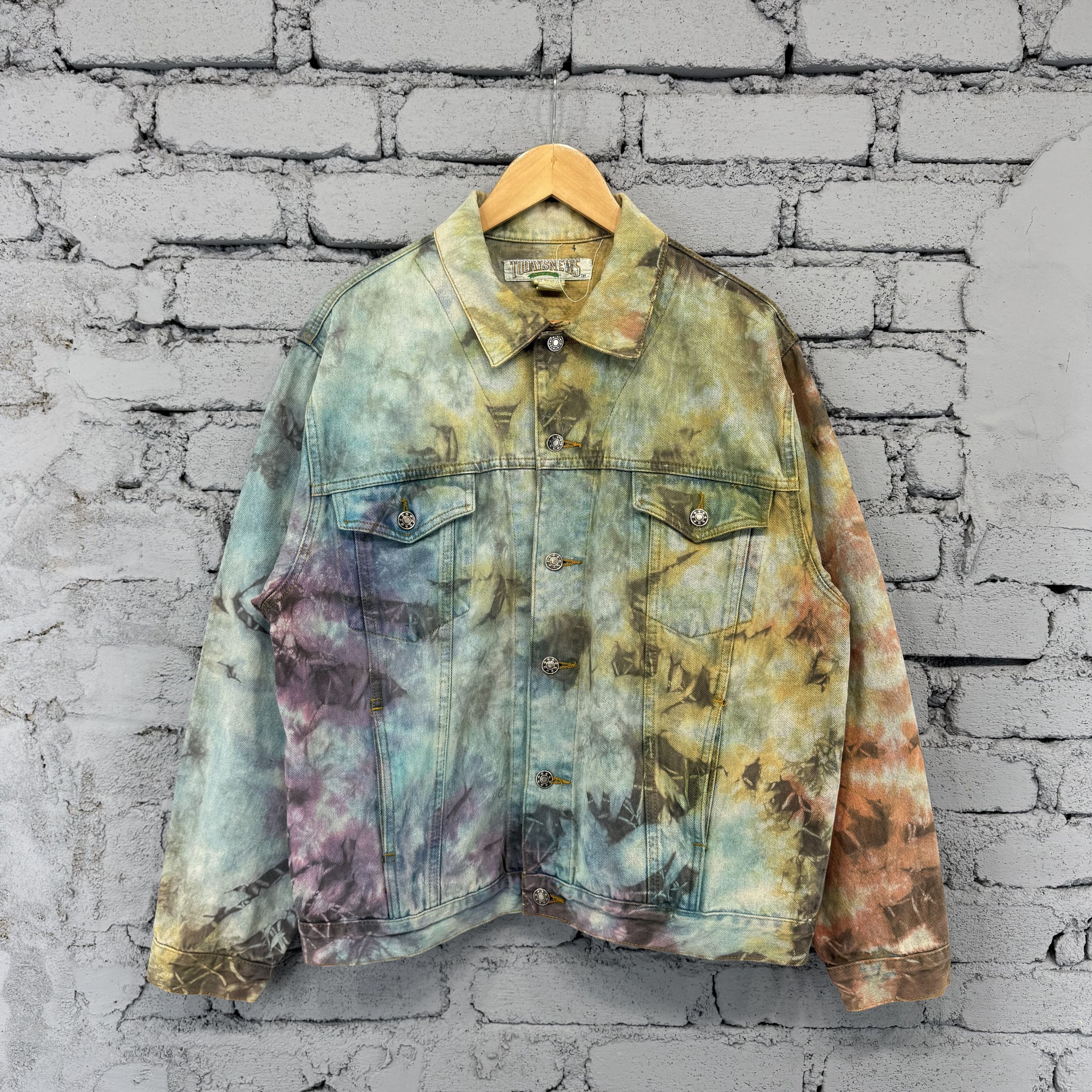 Vintage Vintage Todaysnews Denim Jacket Tye Die Streetwear Size US M / EU 48-50 / 2 - 1 Thumbnail