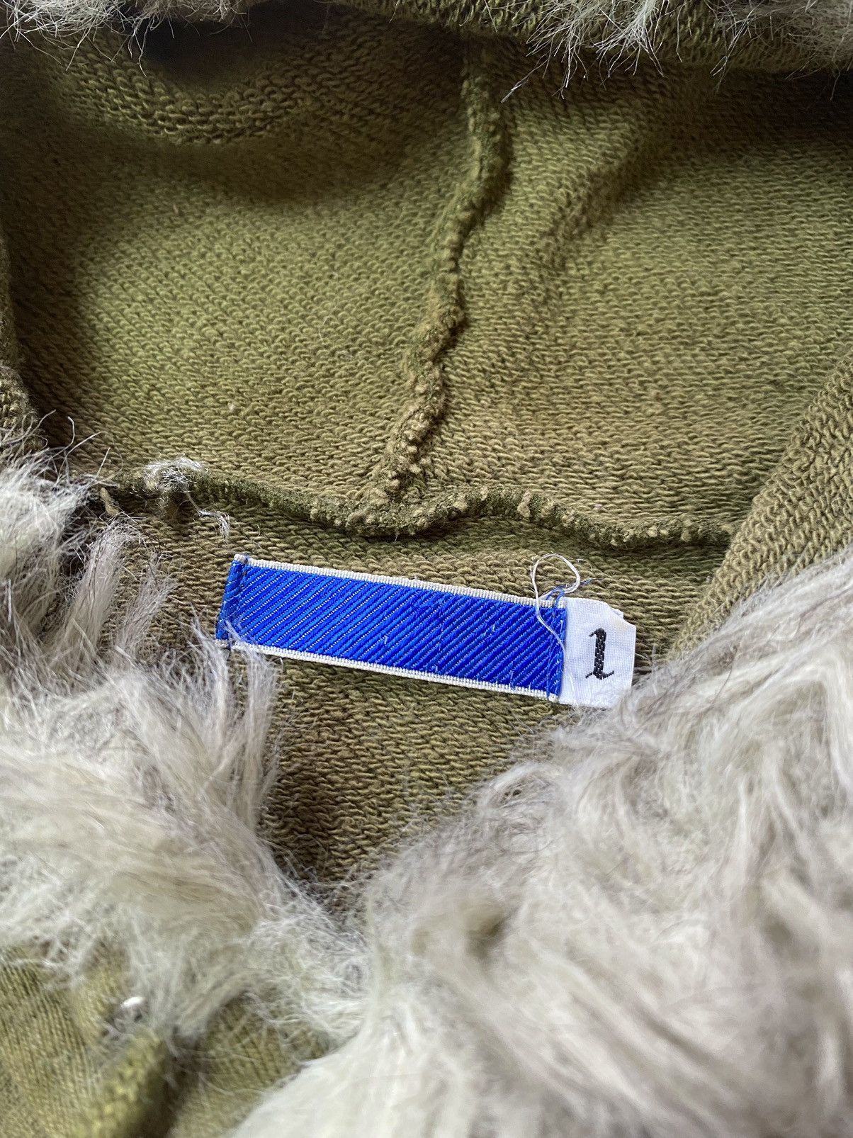 Japanese Brand × Number (N)ine × Takahiromiyashita The Soloist. Rare Vintage 90s Number Nine Blue Tag Fur Hoodie Size US L / EU 52-54 / 3 - 4 Thumbnail