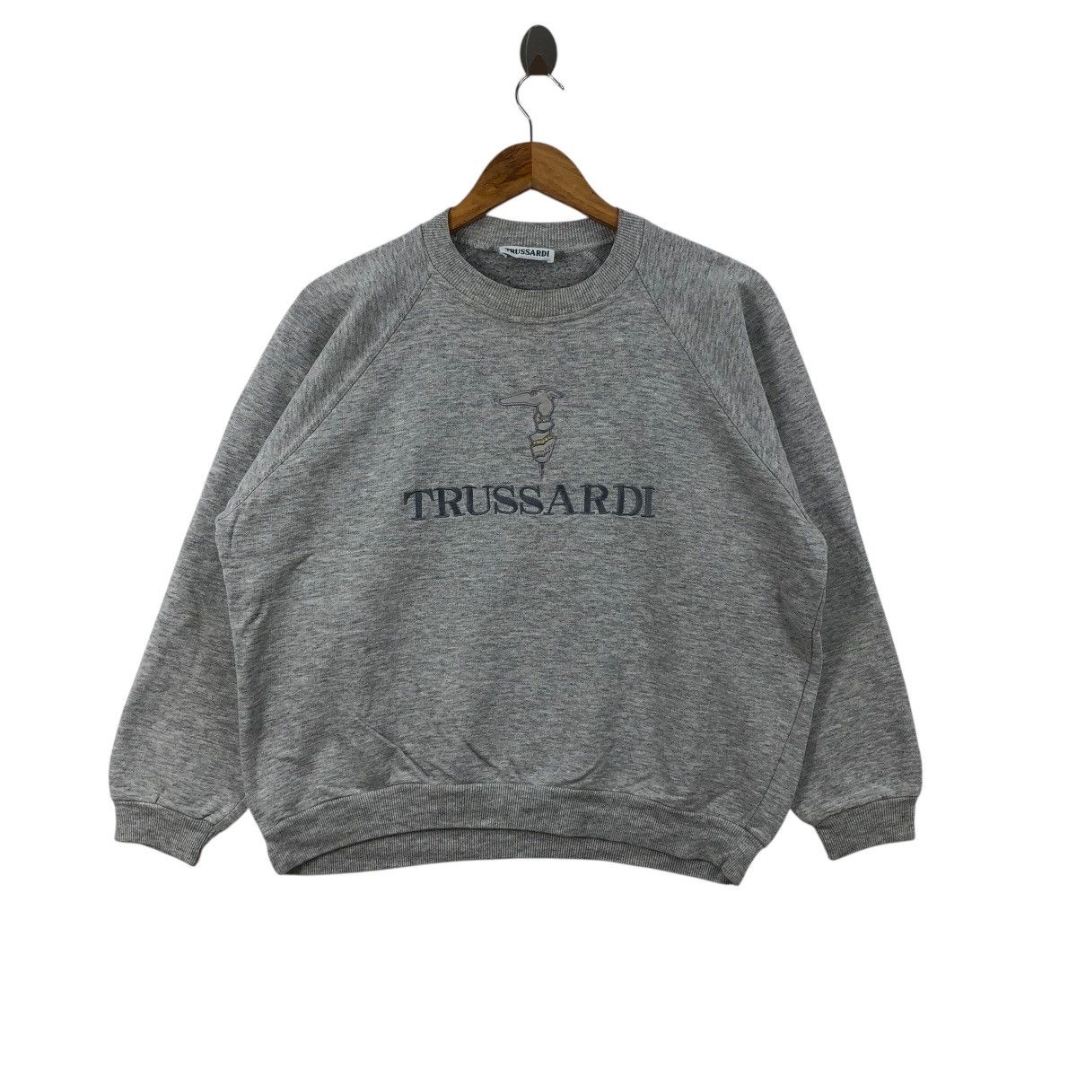 Vintage 90s TRUSSARDI Sweatshirt Big Logo Crewneck