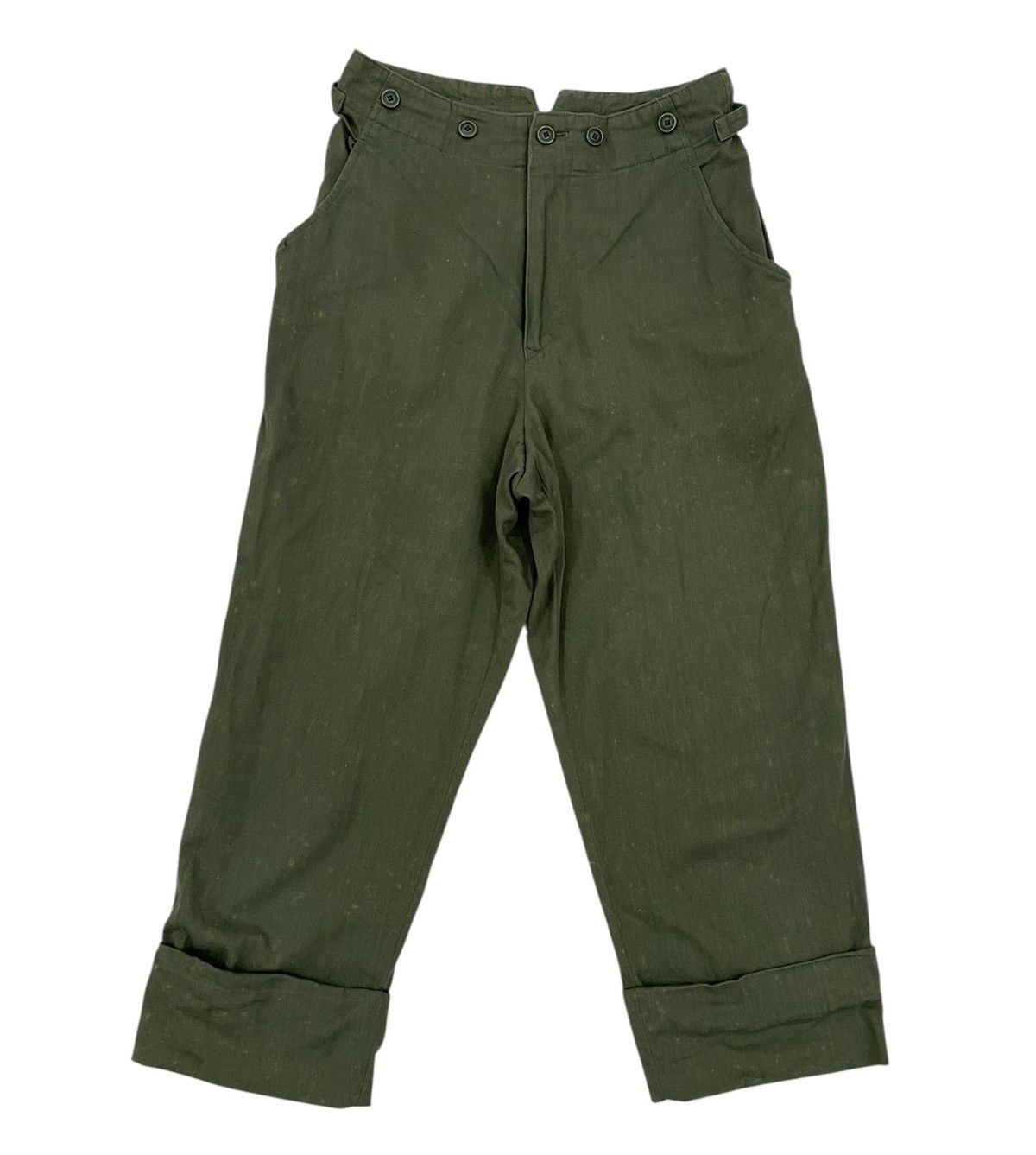 Yohji Yamamoto Vtg Y's Yohji Yanamoto Green Army Pant Size US 26 / EU 42 - 1 Thumbnail