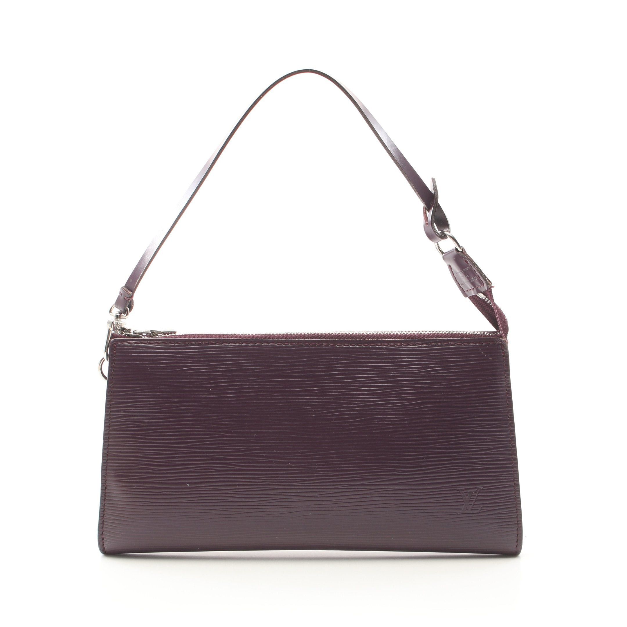 Louis Vuitton Louis Vuitton Pochette Accessoires Epi Cassis Handbag Leather Dark Purple Size ONE SIZE - 1 Thumbnail