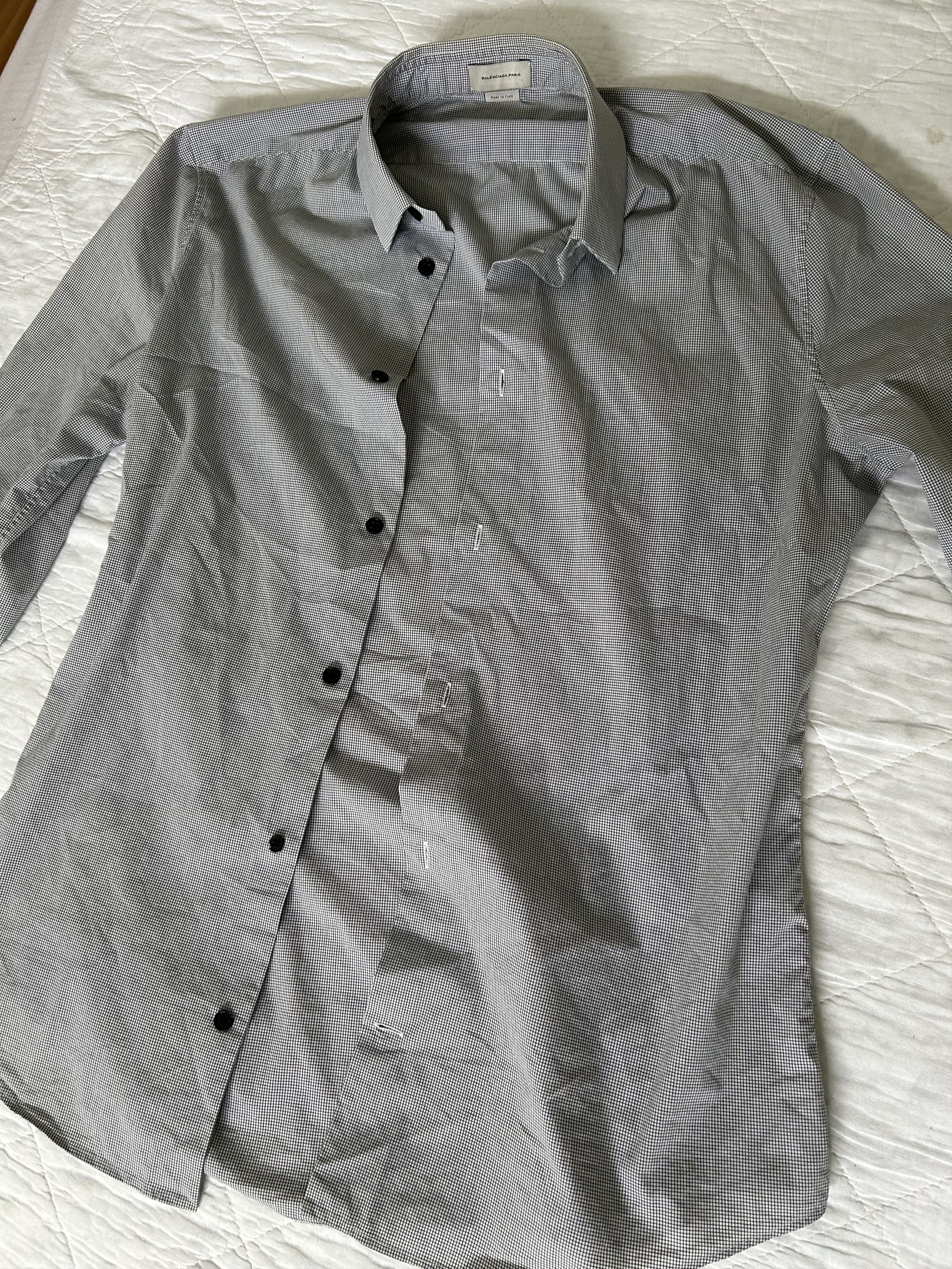 Balenciaga Balenciaga Long sleeve checkered shirt Size US XXS / EU 40 - 1 Thumbnail
