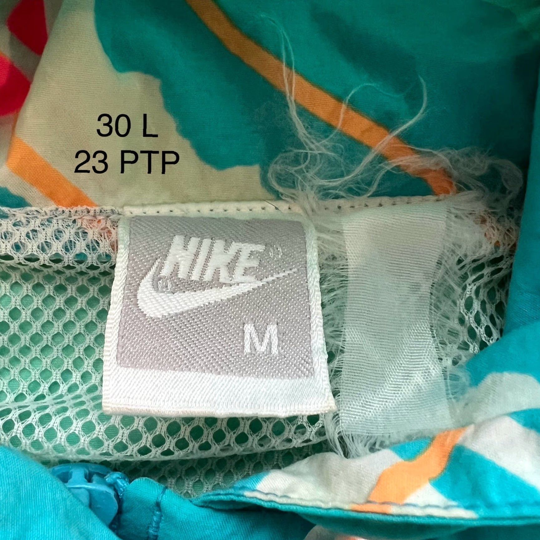 Nike VINTAGE Nike Jacket Medium Teal 90s Flight Windbreaker Sportswear Nike Air Classic Adults Mens Jacket Mid-Length Solid Blue Zip Stand-Up Collar Size US M / EU 48-50 / 2 - 7 Thumbnail