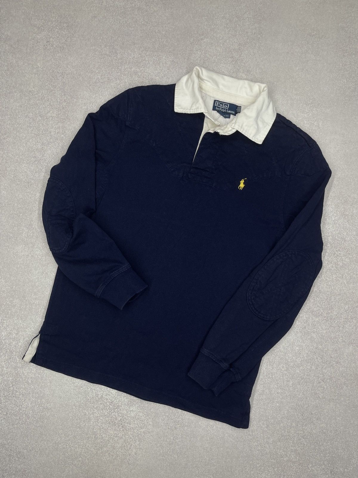 Polo Ralph Lauren Vintage Ralph Lauren Rugby Polo Longsleeve Navy Y2K Size US S / EU 44-46 / 1 - 1 Thumbnail
