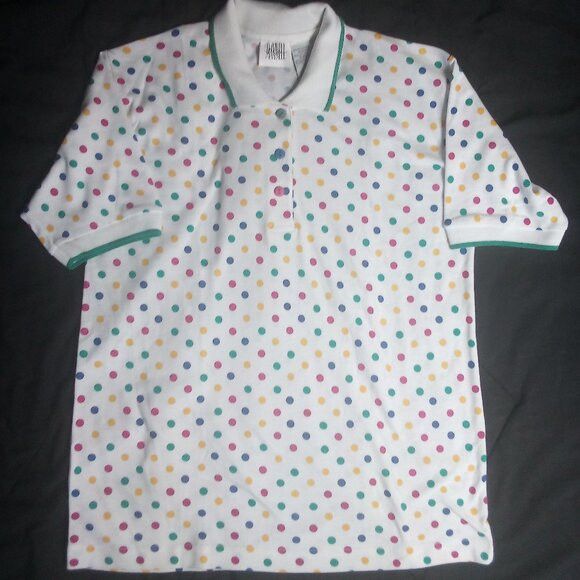 Other Vintage Jason Maxwell Rainbow Polka Dots Polo Shirt Size US M / EU 48-50 / 2 - 2 Thumbnail
