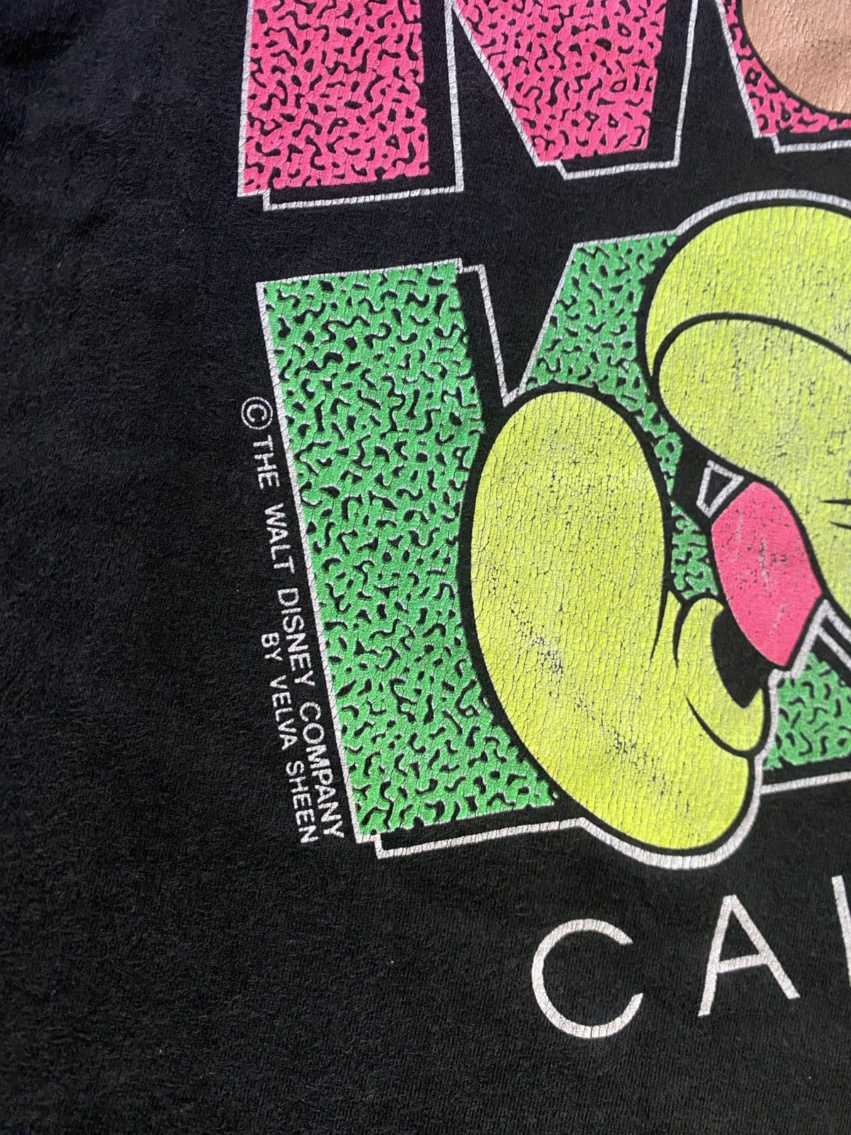 Velva Sheen Mickey Mouse T-shirt M Black Velva Sheen Florida Vintage Size US M / EU 48-50 / 2 - 3 Thumbnail