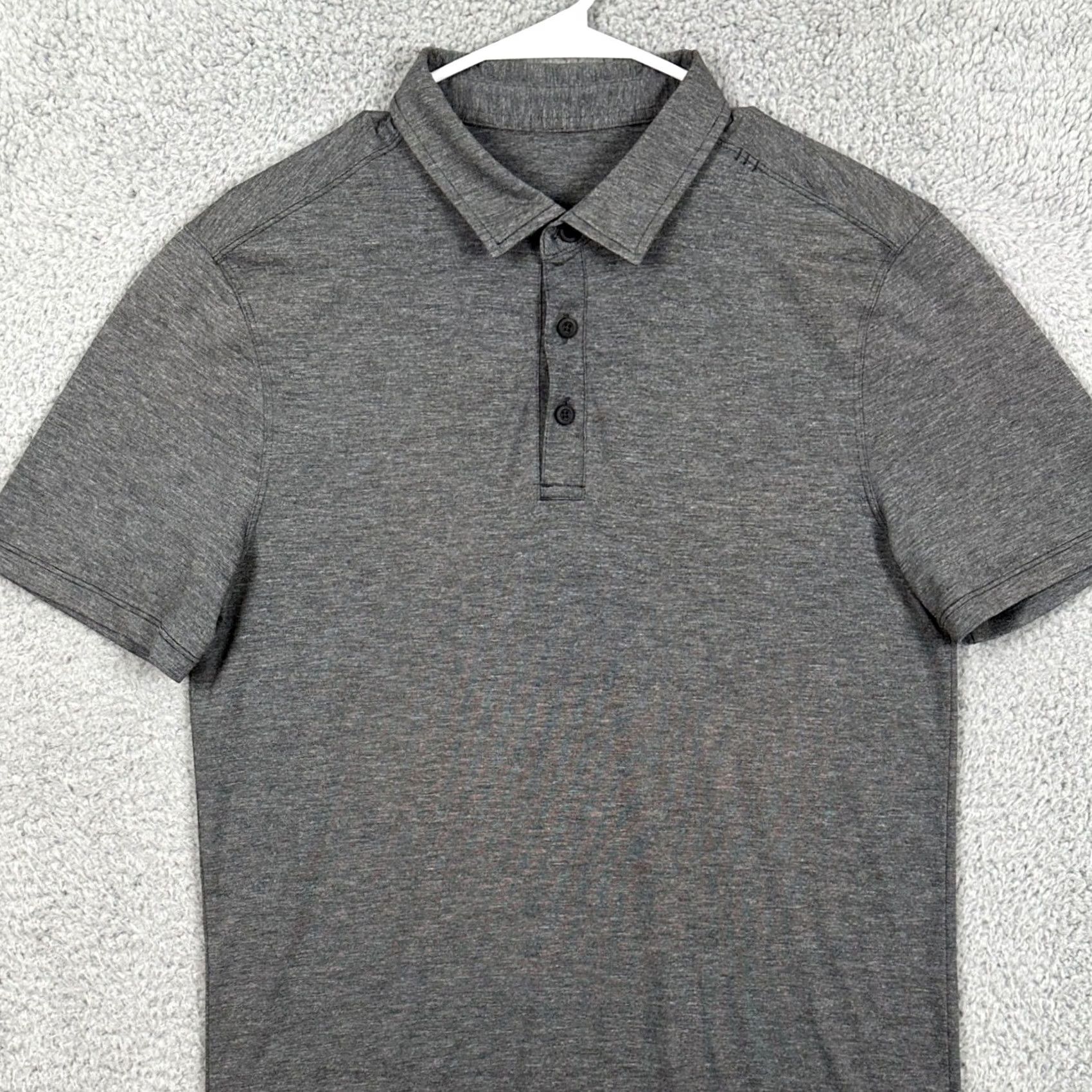 Lululemon Lululemon Polo Shirt Golf Polo Mens Medium Gray Short Sleeve Athletic Outdoor Size US M / EU 48-50 / 2 - 2 Thumbnail