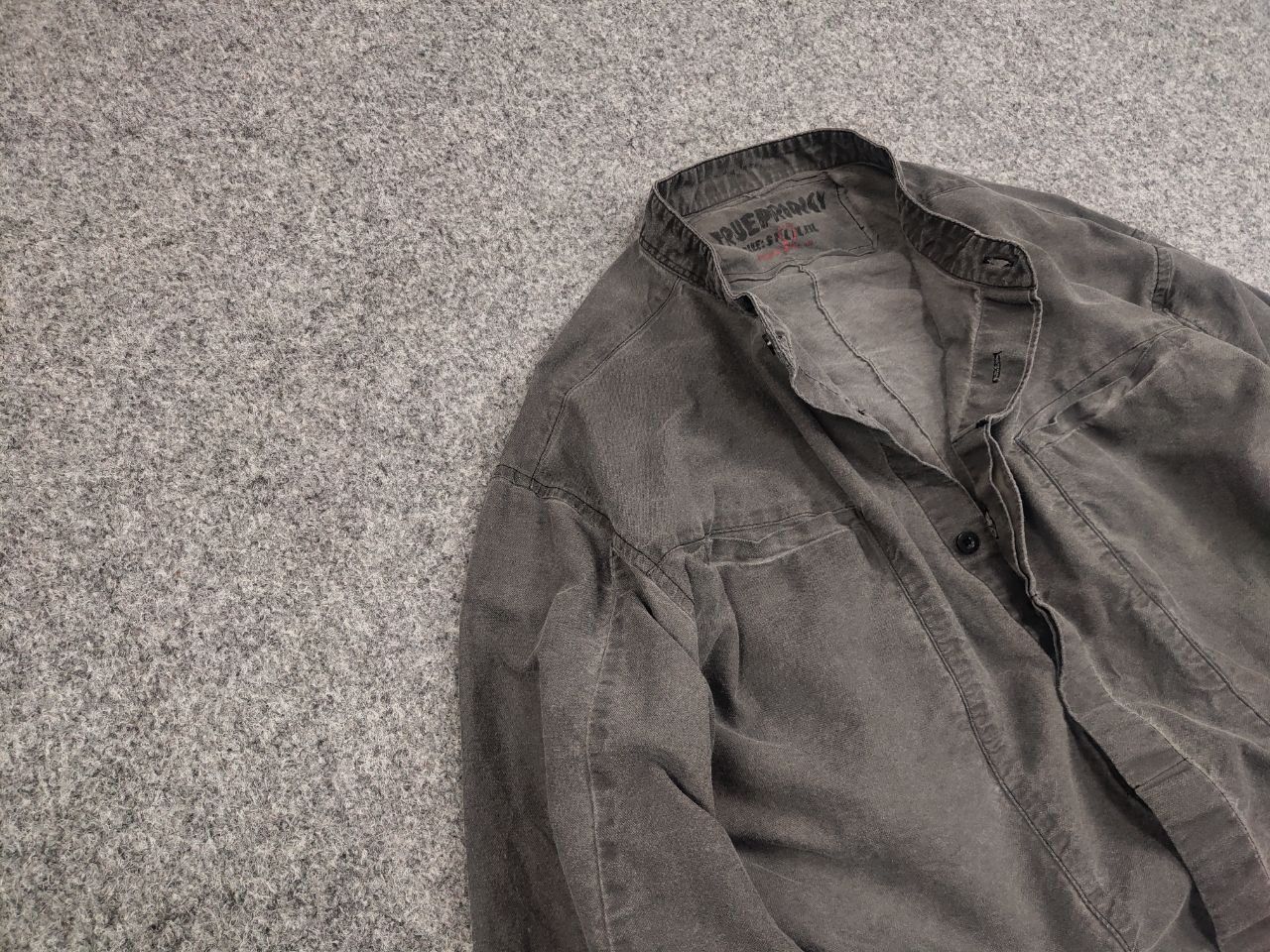 Vintage Trueprodigy Avant Garde Design Garment Dyed Sleeve Shirt Size US L / EU 52-54 / 3 - 7 Thumbnail