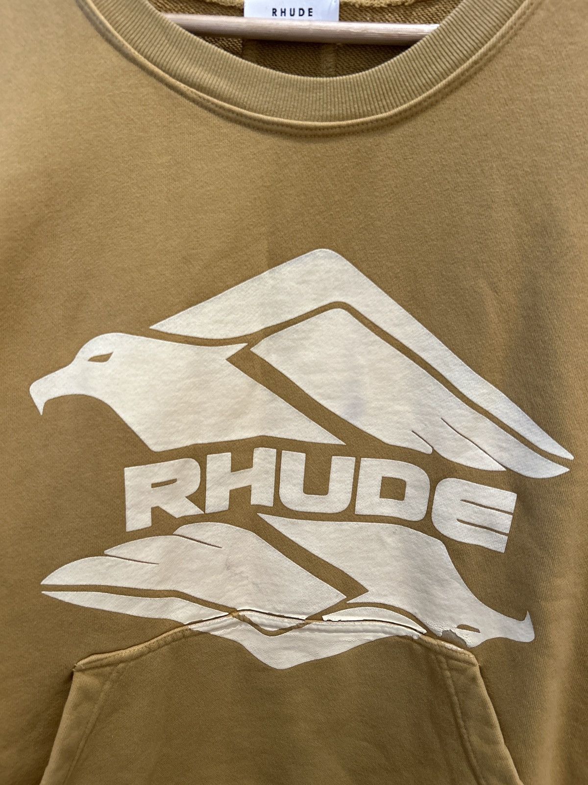 Rhude Rare Rhude Eagle Mustard Crewneck!! Size US M / EU 48-50 / 2 - 2 Thumbnail