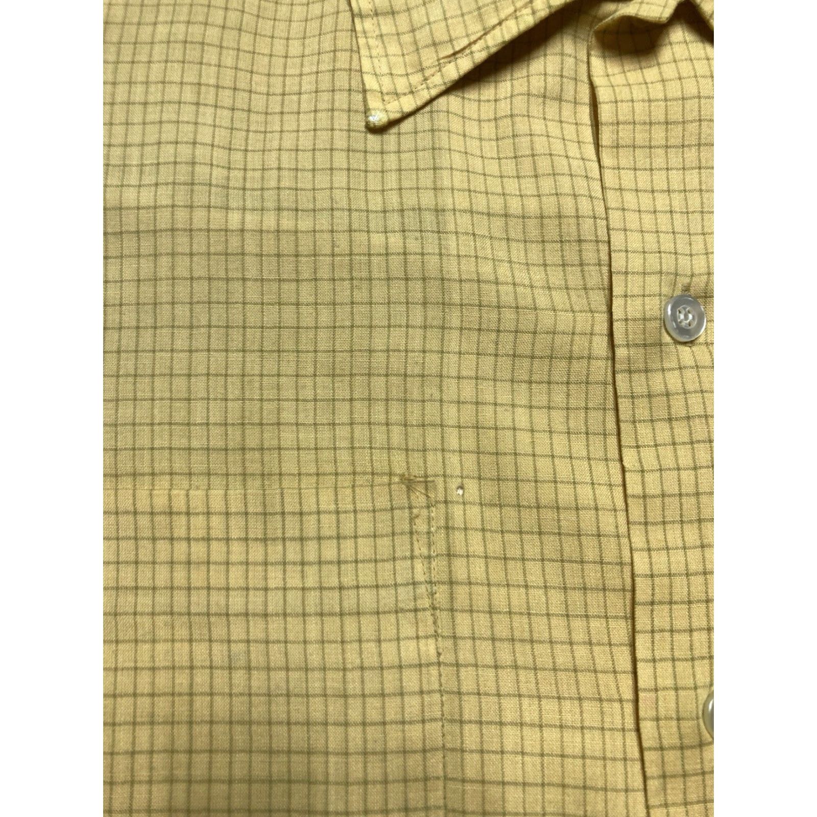 Vintage VINTAGE Campus 70s Button-Up Shirt Long Sleeve Yellow Plaid Lightweight Men XL Size US XL / EU 56 / 4 - 5 Thumbnail