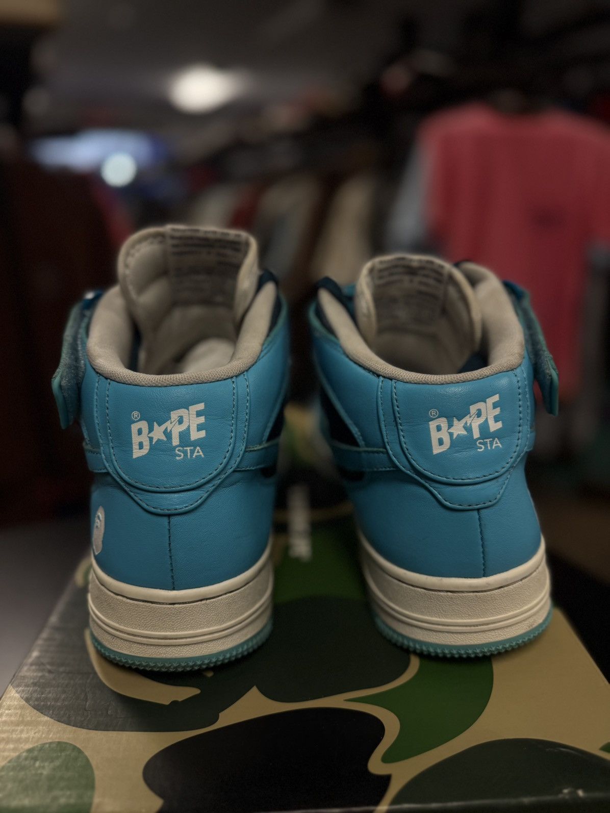 Bape Bapesta High Top Sneakers Size 12US BLUE W BOX Size US 12 / EU 45 - 11 Thumbnail