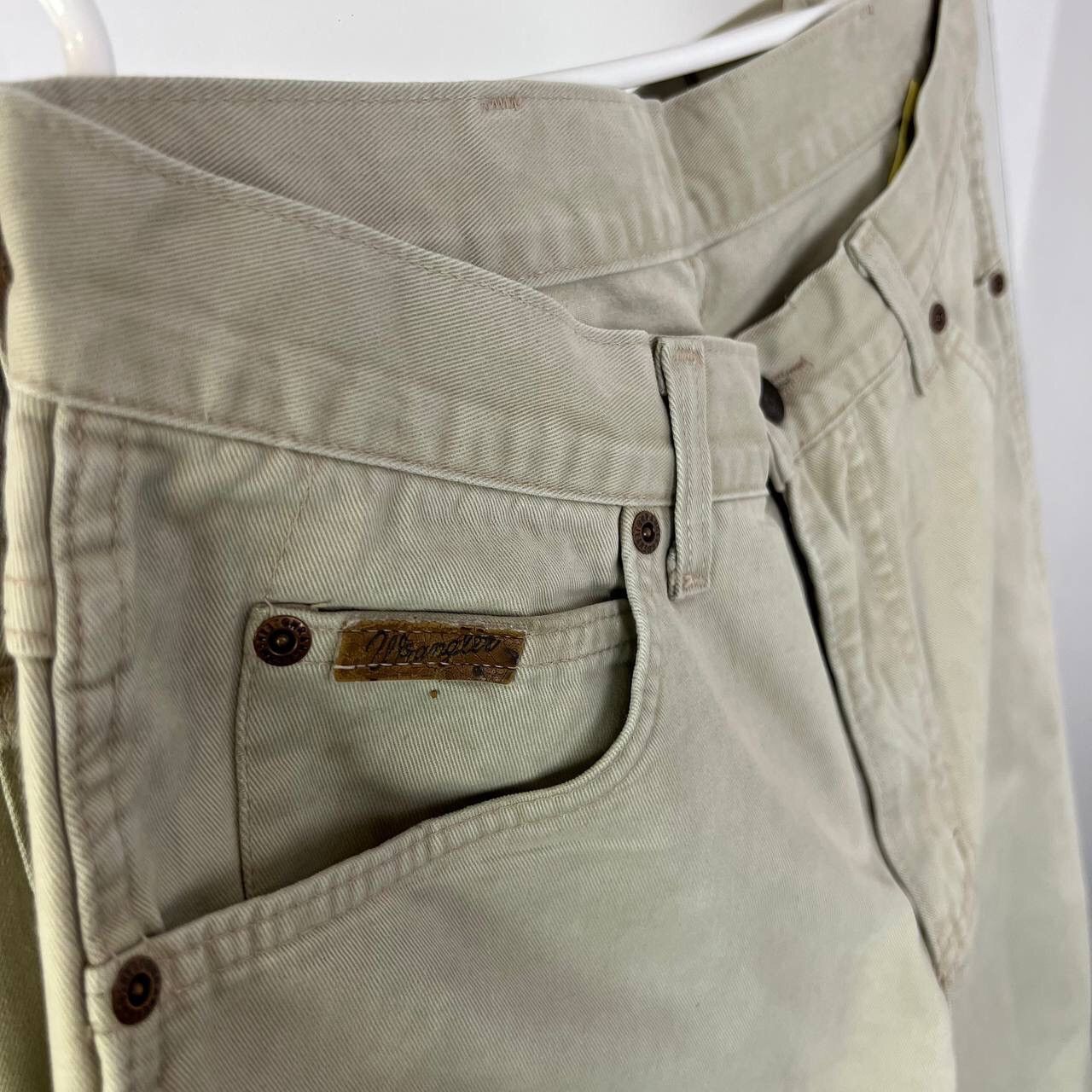 Wrangler Vintage Baggy Denim Pants Wrangler Jeans Y2k Beige Size US 33 - 7 Thumbnail