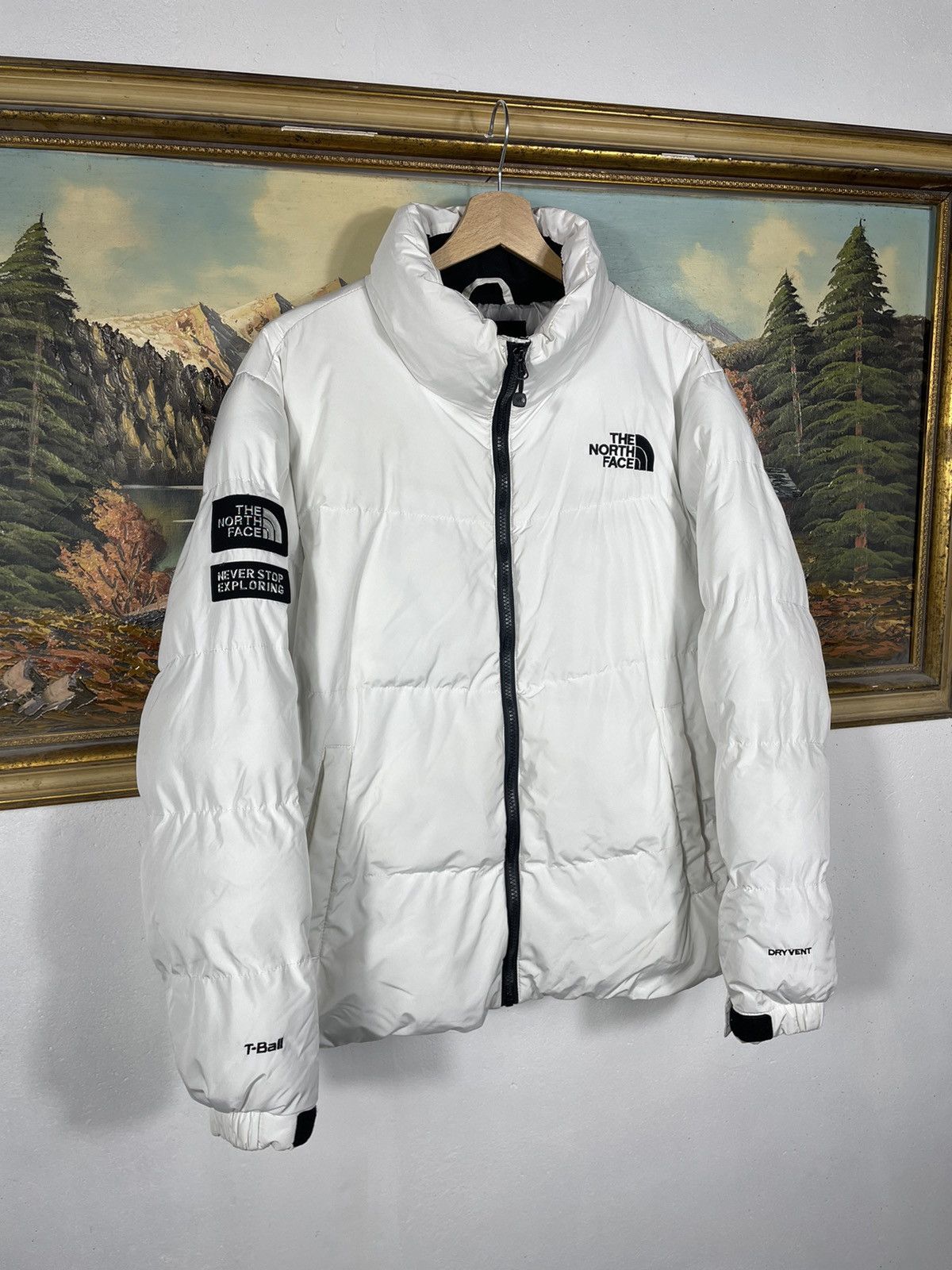 The North Face × Vintage White TNF Retro 00s Jacket Travis Scott Kylie Jenner Vibe Size US M / EU 48-50 / 2 - 2 Thumbnail