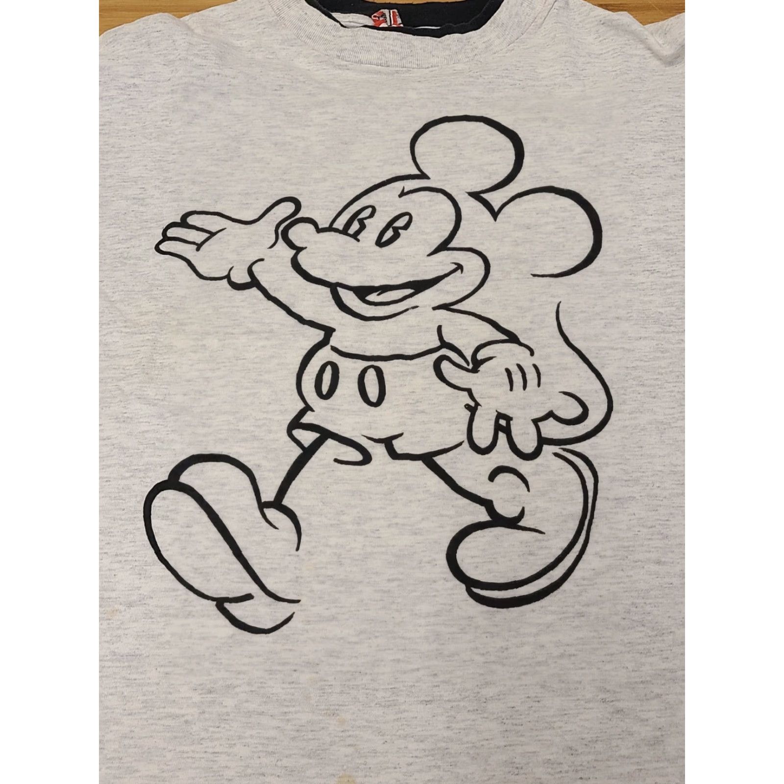 Disney VINTAGE Disney T-Shirt Mickey Mouse 90s USA Made Single Stitch Short Sleeve Crew Neck L Gray Mens 90s Graphic Logo Size US L / EU 52-54 / 3 - 2 Thumbnail
