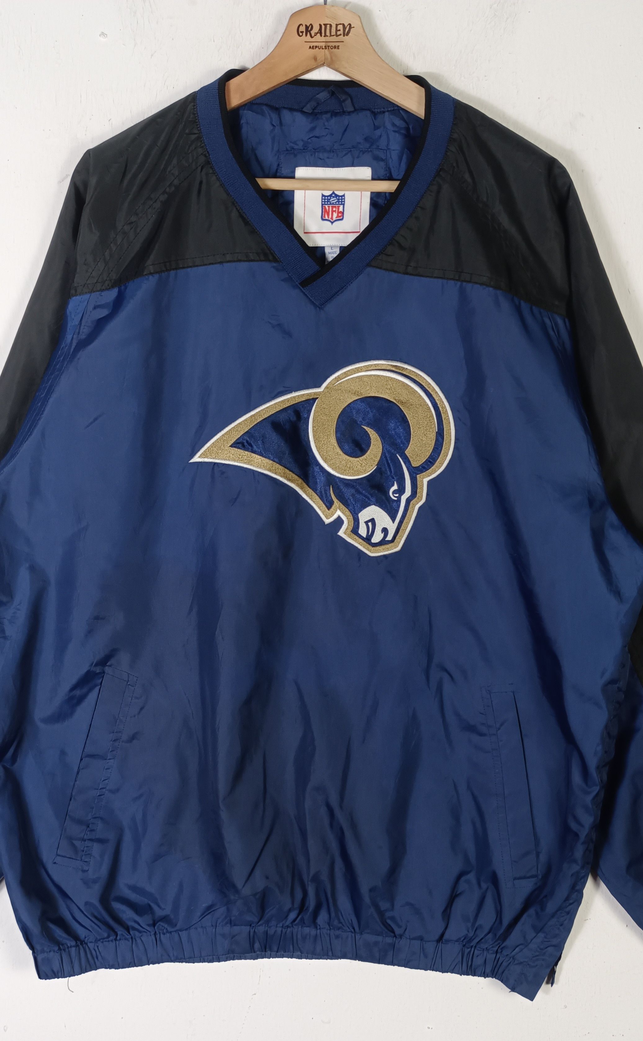 NFL NFL Saint Louis Rams Men Pullover Windbreaker Size US L / EU 52-54 / 3 - 4 Thumbnail
