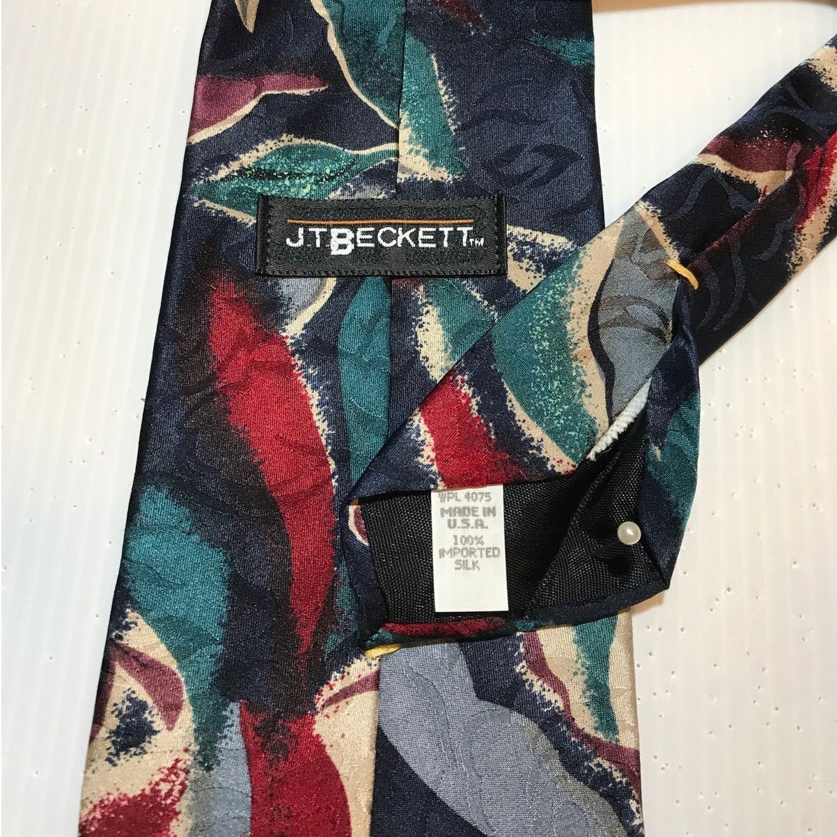 Other JT Beckett Black Abstract Classic Wide Men Necktie Size ONE SIZE - 4 Thumbnail