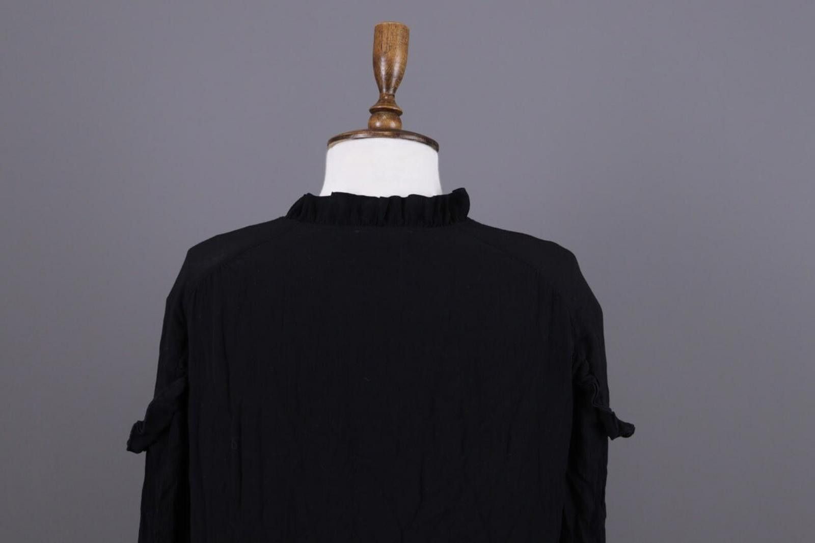 Wilkes Bashford BA&SH Black Vinil Noir Lagenlook Relaxed Midi Dress 2 / M Size M / US 6-8 / IT 42-44 - 8 Thumbnail