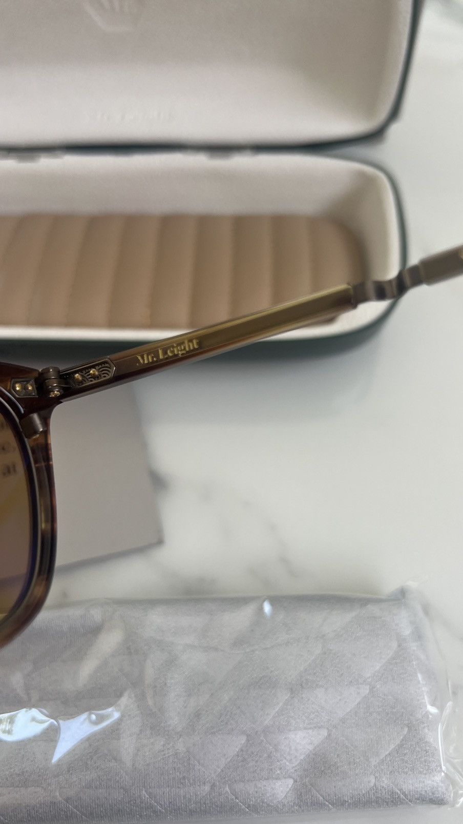 Garrett Leight Mr. Garrett Leight Getty II Brown Tortiese Sunglasses ML2002 Size ONE SIZE - 4 Thumbnail