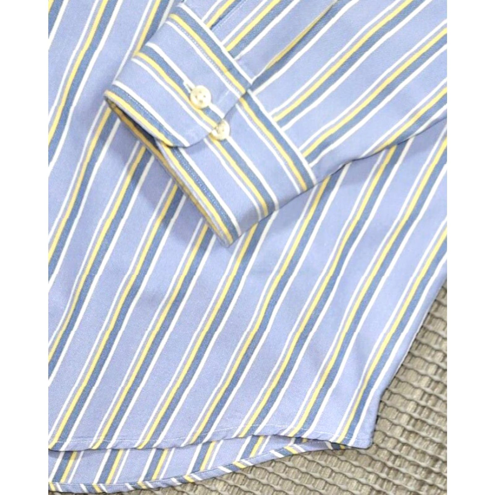 Polo Ralph Lauren Polo Ralph Lauren Button-Up Shirt Striped Long Sleeve Mens 16.5-32/33 Blue Stripe Oxford OCBD Classic Fit Size US XL / EU 56 / 4 - 7 Thumbnail