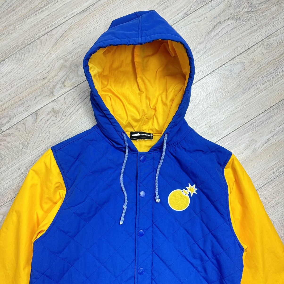 The Hundreds The Hundreds Vintage Hooded Quilted Varsity Bomber Jacket Size US L / EU 52-54 / 3 - 4 Thumbnail