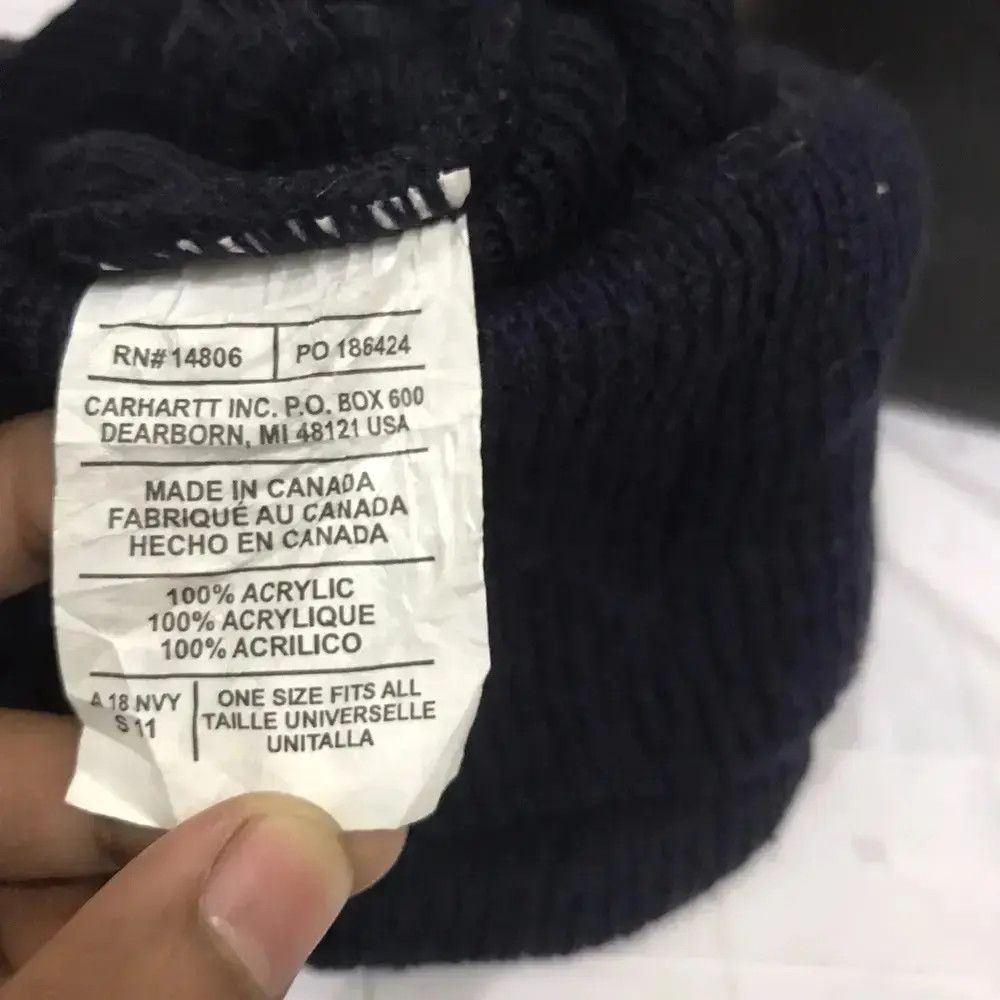 Carhartt × Vintage Carhatt Plain Beanie Hat Size ONE SIZE - 7 Thumbnail