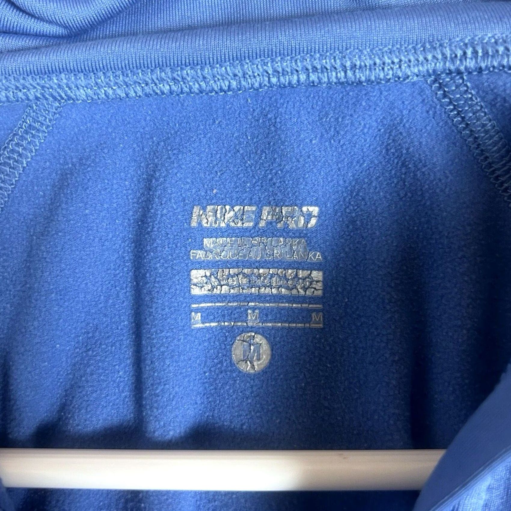 Nike Nike Pro Womens Pullover 1/2 Zip Mock Neck Dri-Fit Long Sleeve Size M Blue Size M / US 6-8 / IT 42-44 - 3 Thumbnail