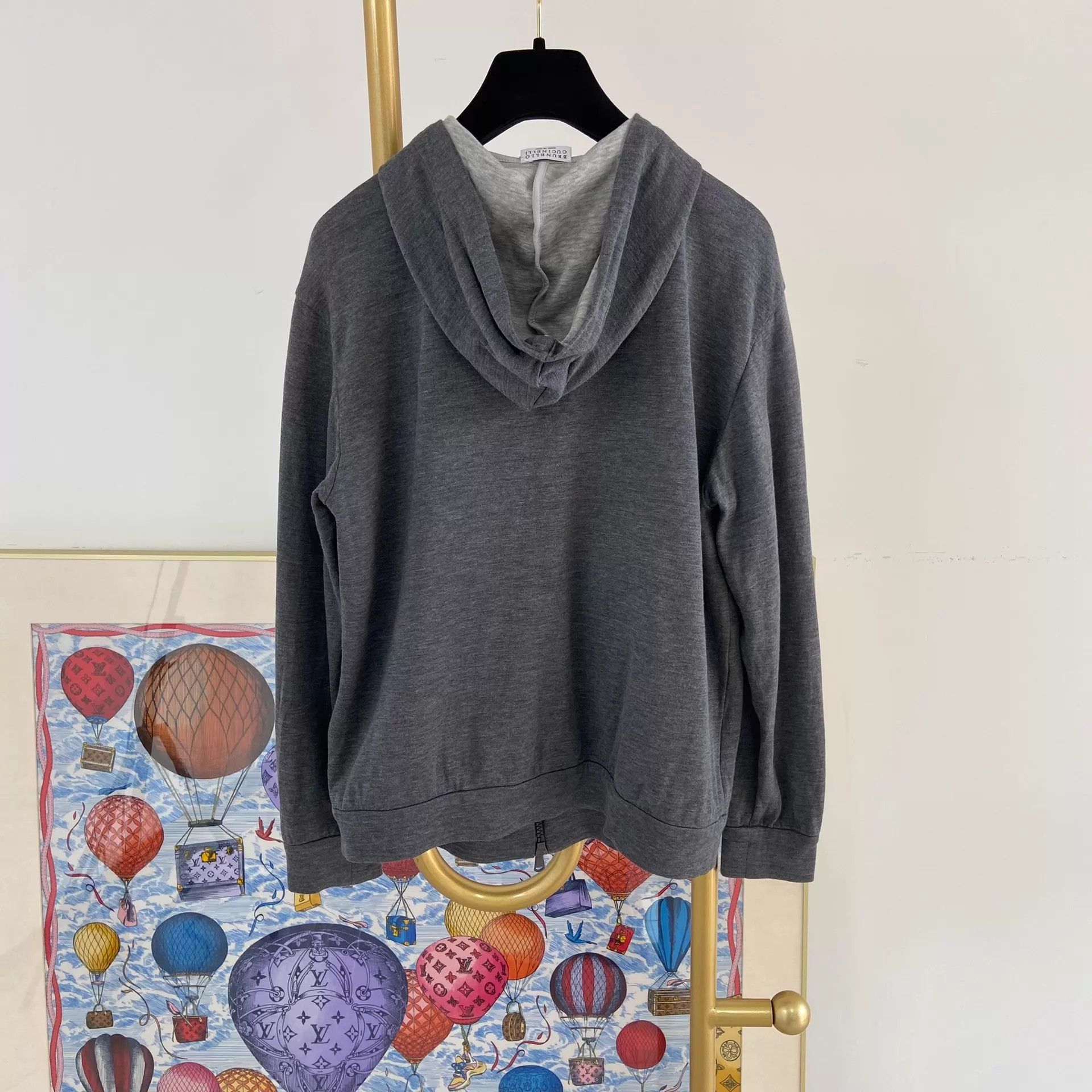 Brunello Cucinelli BC 25FW Dark Gray Beaded Hoodie XS Size US XS / EU 42 / 0 - 2 Thumbnail