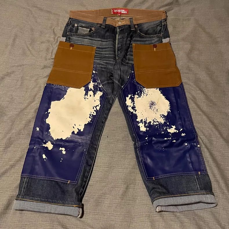 Junya Watanabe Junya watanabe SizeXS Stitched jeans with a variety of fabr Size US 31 - 1 Thumbnail