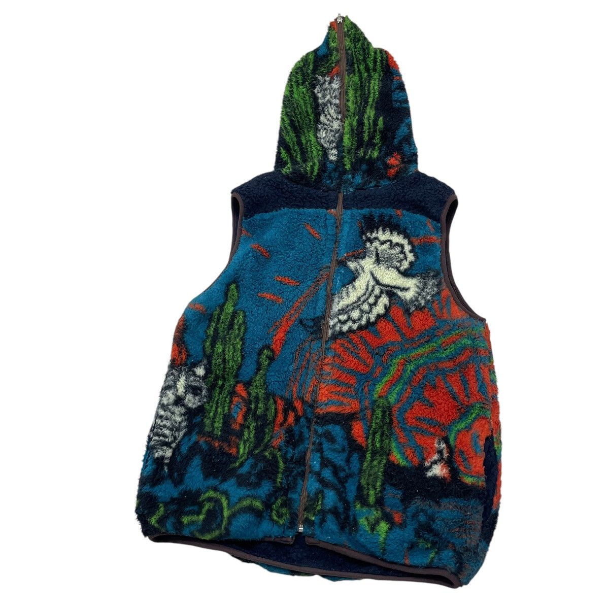 Native Japanese Brand Full Print Nature View Sherpa Sleeveless Size US M / EU 48-50 / 2 - 4 Thumbnail