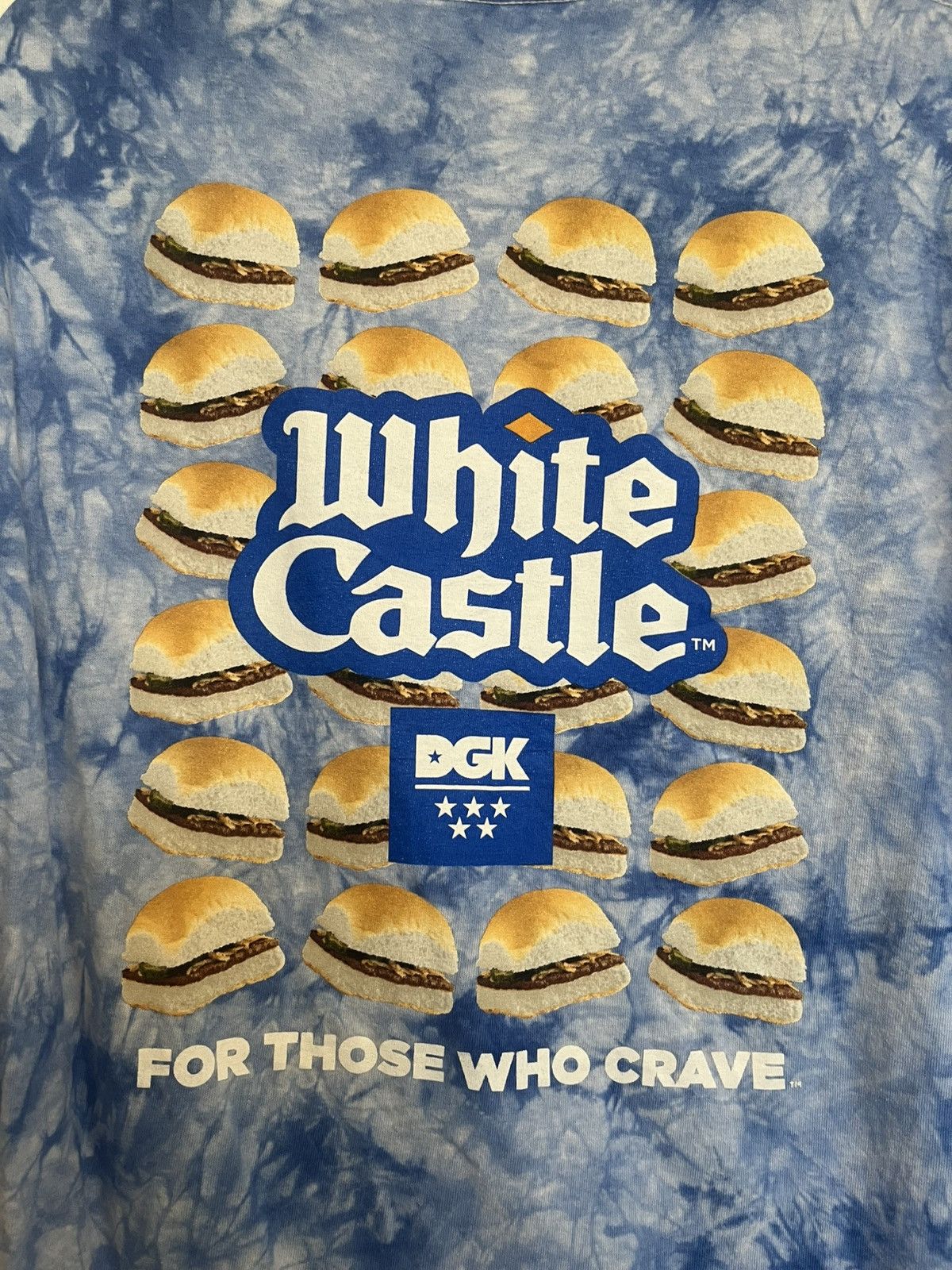 DGK DGK x White Castle "Who Craves" blue tie-dye t-shirt Size L Size US L / EU 52-54 / 3 - 7 Thumbnail