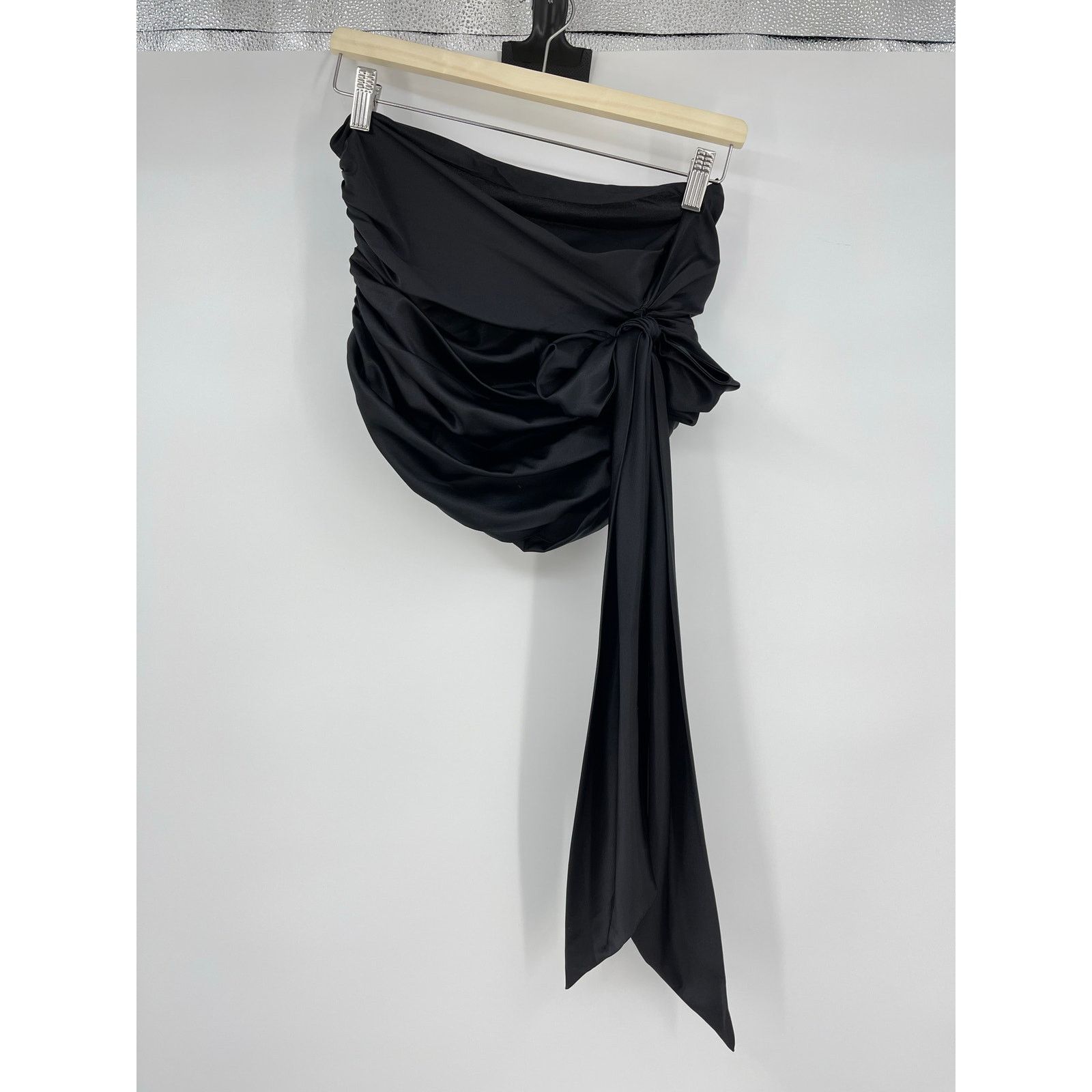 Mirror Palais Mirror Palais | NWT Bow Wrap Dress in Noir Black Silk XS Size XS / US 0-2 / IT 36-38 - 13 Thumbnail