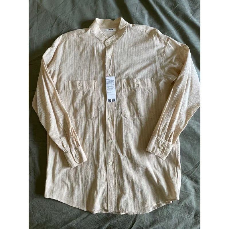 Lemaire × Uniqlo Men’s Uniqlo U by Lemaire Loose Fit Striped Shirt Sz M NWT Size US M / EU 48-50 / 2 - 1 Thumbnail