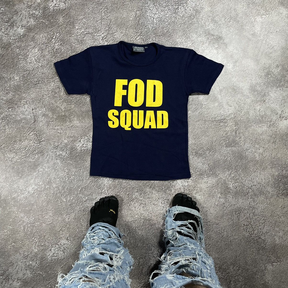 image of Humor x Vintage Y2K Adult “ Fod Squad Poem “ Slogan Funny Tee in Navy, Women's (Size Medium)
