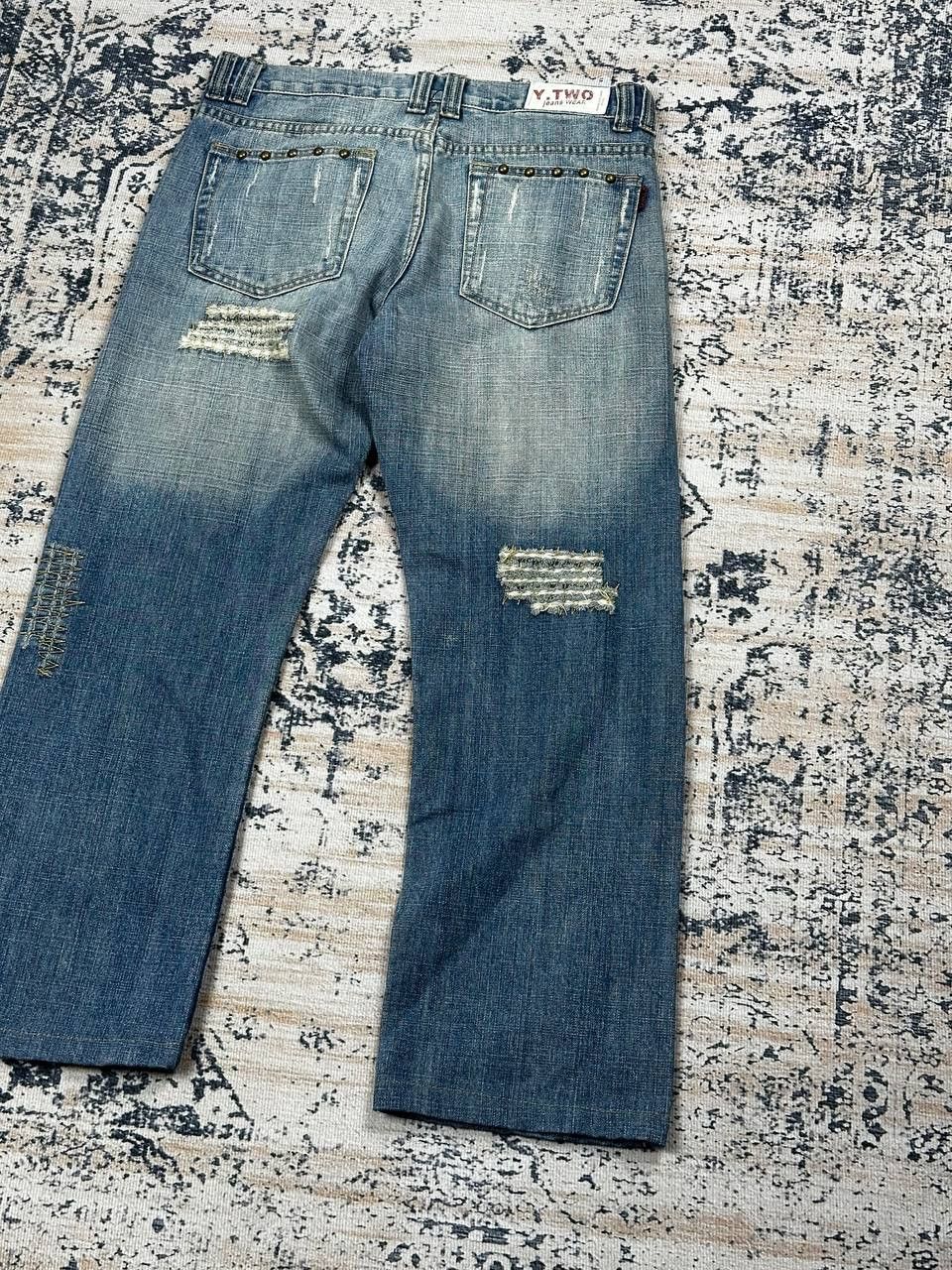 Japanese Brand Vintage Avant Garde Grunge Punk Baggy Denim Jeans Size US 34 / EU 50 - 10 Thumbnail