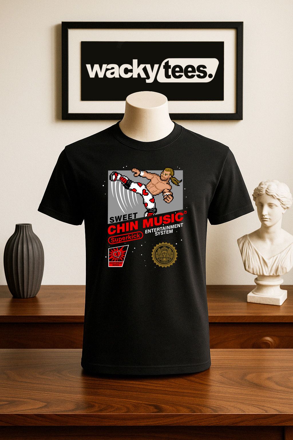 Other Sweet Chin Music Shawn Michaels Wrestling 8-Bit Tee Shirt Size US L / EU 52-54 / 3 - 1 Thumbnail