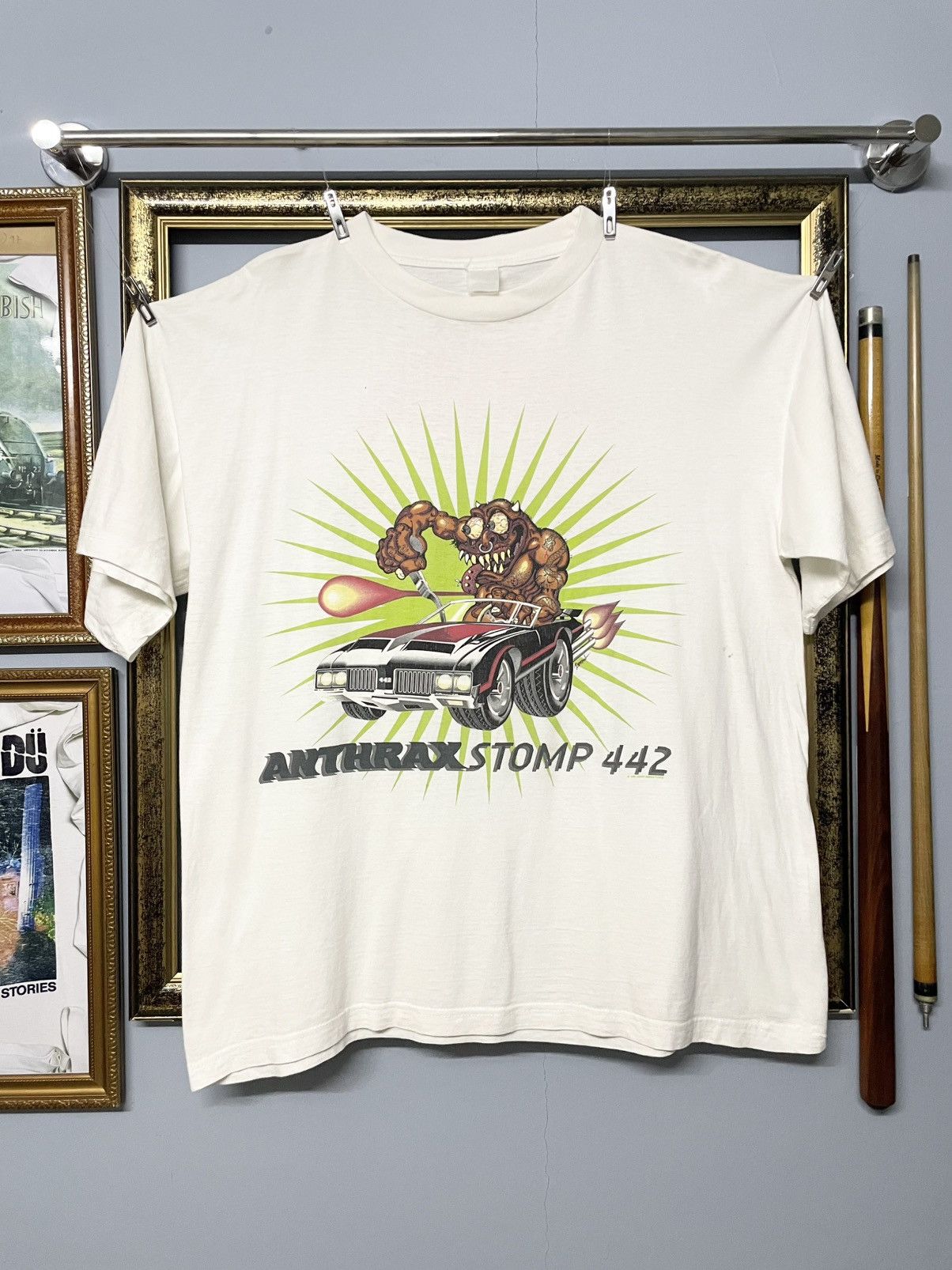 Band Tees Vintage Og 1995 Anthrax Storm 442 Sony Signature Graphic Tee Size US XL / EU 56 / 4 - 1 Thumbnail