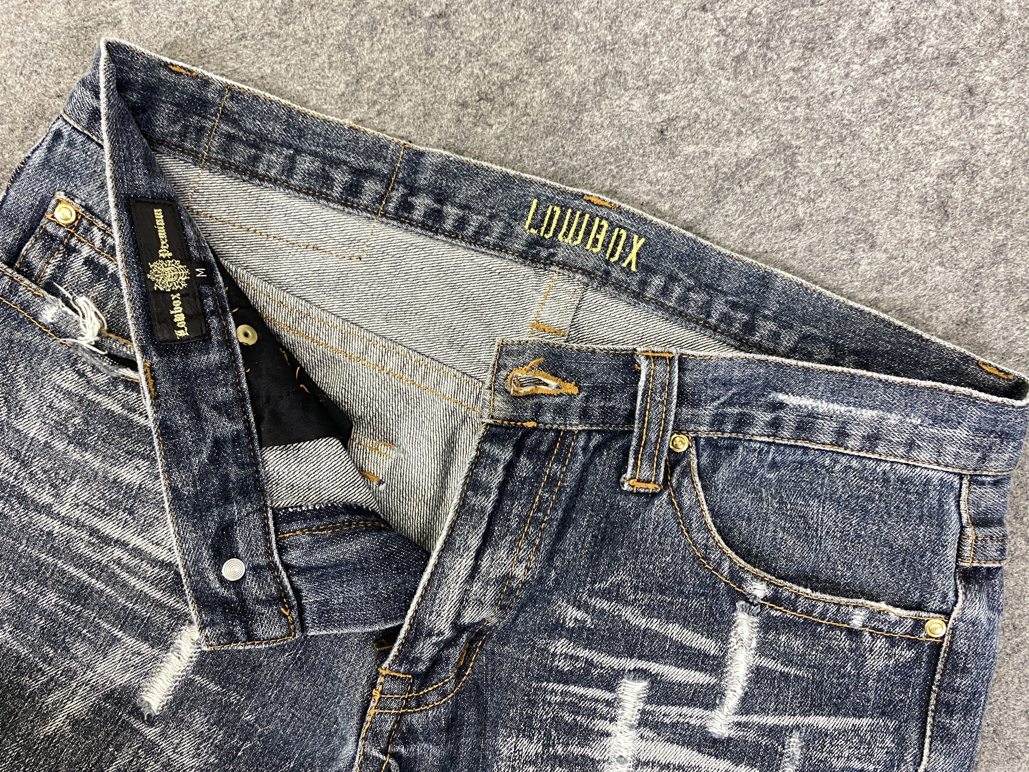 If Six Was Nine Distressed Blue LowBox Flare Jeans Denim 32x33 - JN3265 Size US 32 / EU 48 - 7 Thumbnail