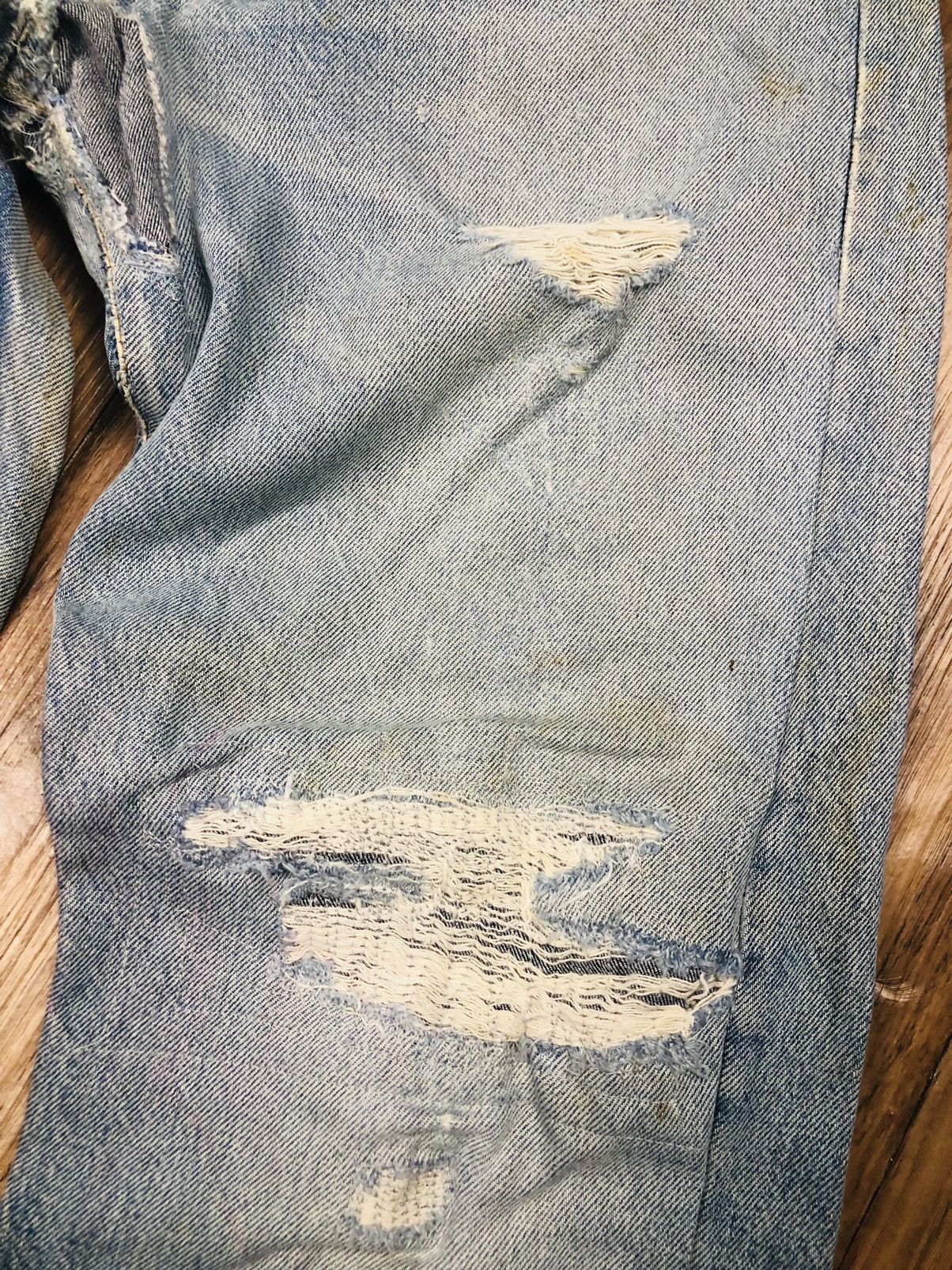 Levi's RARE VINTAGE Levi's 501 Custom Distressed Jeans (40) Size US 30 / EU 46 - 6 Thumbnail