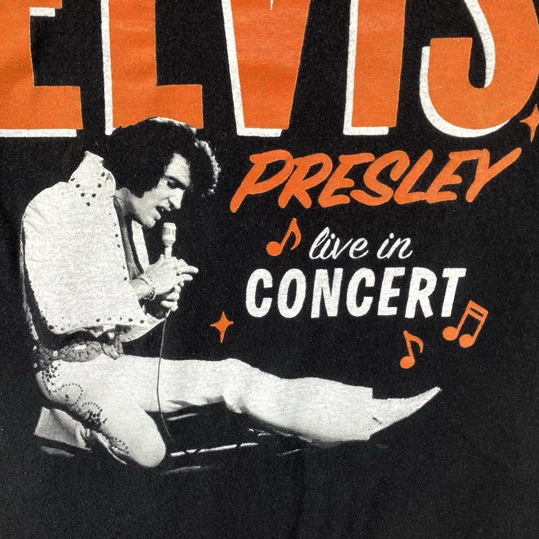 Vintage ELVIS PRESLEY Shirt Womens Large Black Crew Neck Short Sleeve Graphic 60s 70s Music Band Casual Size L / US 10 / IT 46 - 6 Thumbnail