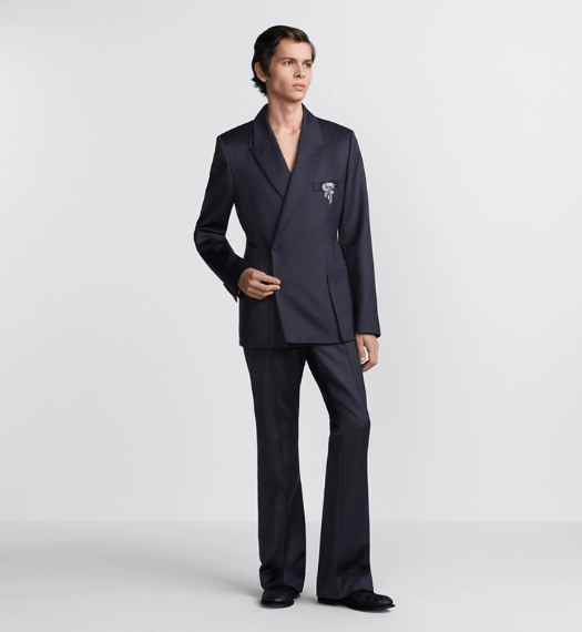 Dior o1w1db11225 443C13 Flared Pant in Navy Blue Size US 30 / EU 46 - 4 Thumbnail