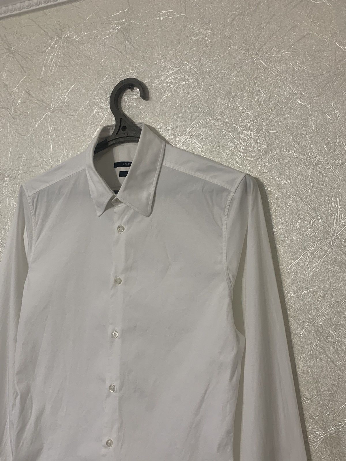 Gucci Gucci Men’s White Classic Slimfit Shirt Button Up Size S Size US S / EU 44-46 / 1 - 2 Thumbnail