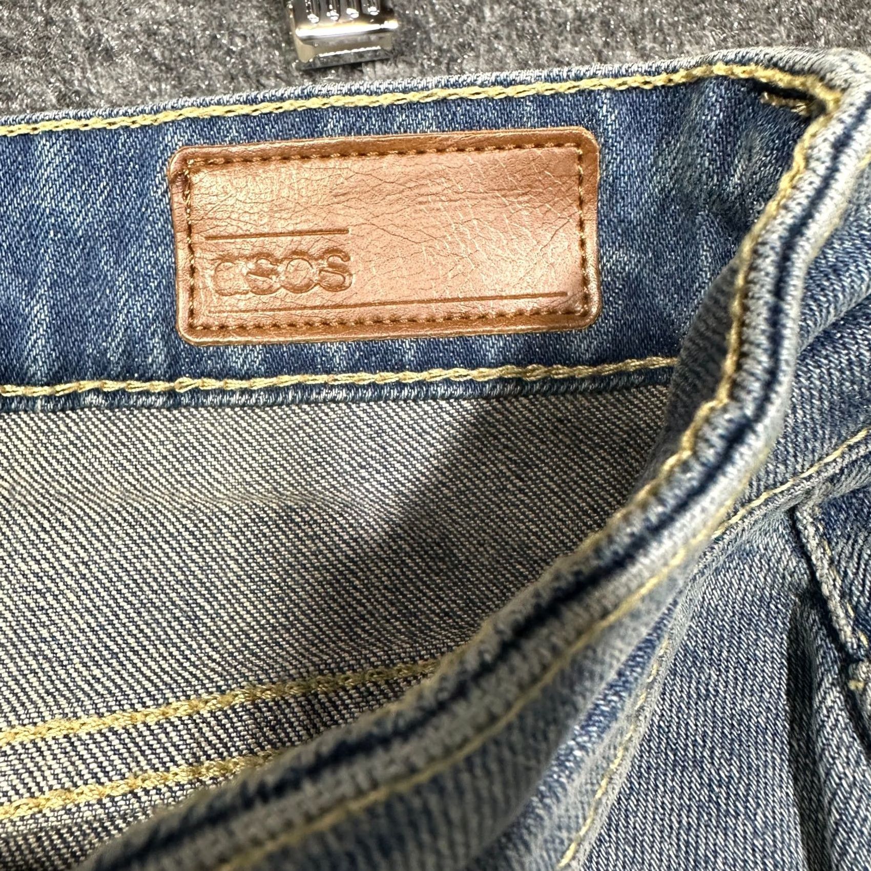 Asos ASOS Jeans Mens 32 X 31 Light Blue Wash Cotton Stretch Straight Leg Pockets 5-Pocket Design Denim Size US 32 / EU 48 - 5 Thumbnail