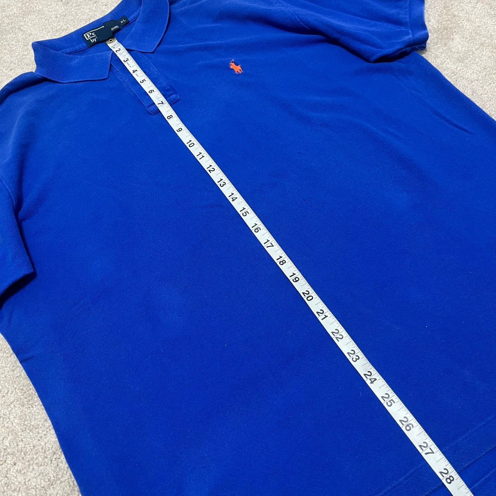 Polo Ralph Lauren Polo Ralph Lauren Blue w/ Orange Pony Polo Shirt XL Size US XL / EU 56 / 4 - 4 Thumbnail