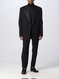 Saint Laurent Paris Saint Laurent Black Le Smoking pants in grain de poudre Size US 34 / EU 50 - 3 Thumbnail