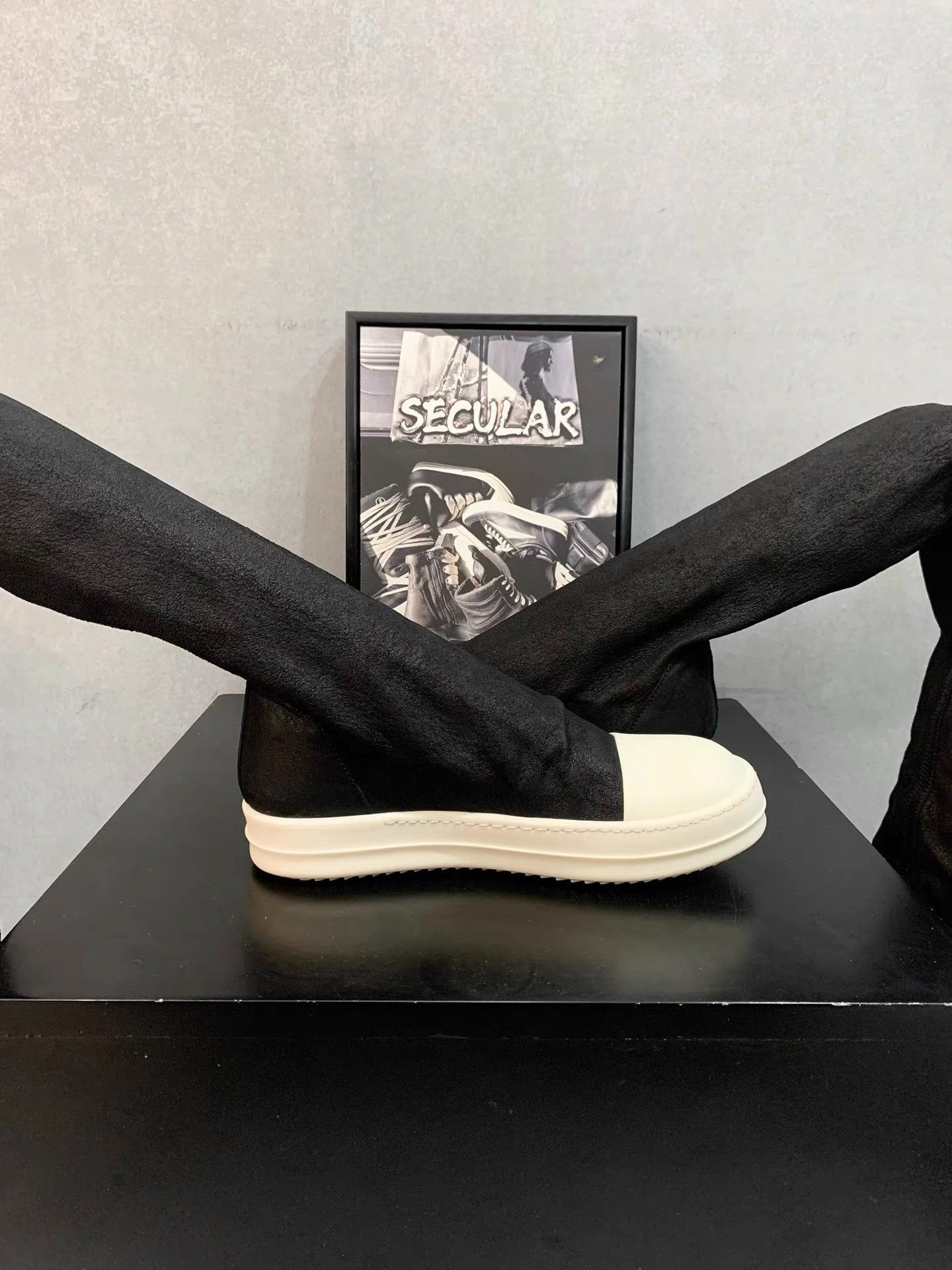 Rick Owens Rick Owens Mainline Lambskin Over-the-knee Boots K34 Size US 6.5 / IT 36.5 - 5 Thumbnail
