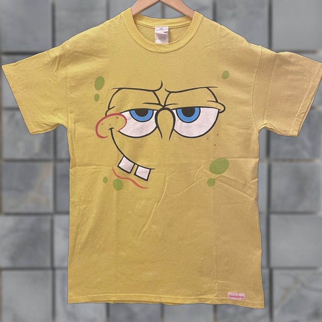 Nickelodeon Nickelodeon Spongebob Shirt Mens M T-Shirt Universal Studios Logo Yellow Cotton Short Sleeve Crew Neck Size US M / EU 48-50 / 2 - 1 Thumbnail