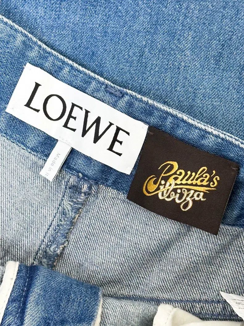Loewe Loewe Blue Plaid Check Denim Pants Size 24" / US 00 / IT 34 - 4 Thumbnail
