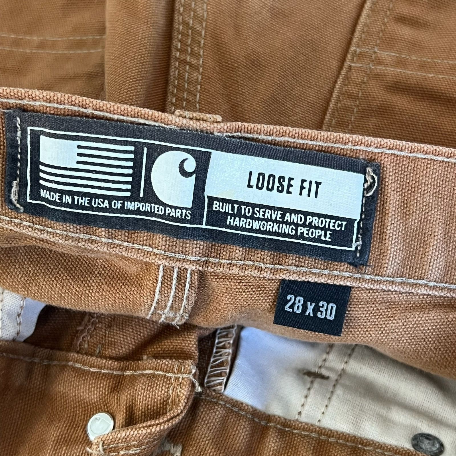 Carhartt × Vintage Carhartt brown double knee work wear carpenter pants Size US 27 - 10 Thumbnail